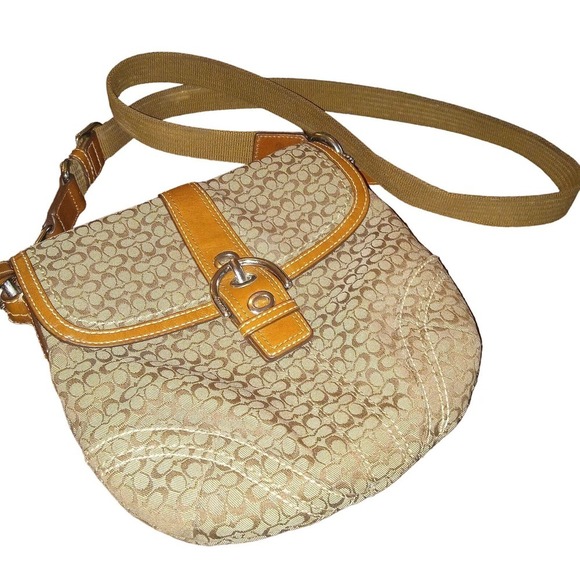 Coach Handbags - COACH Y2K Soho Mini Crossbody Bag in Signature Jacquard with Leather Trim